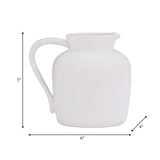 Cer, 5" Pitcher Vase, White