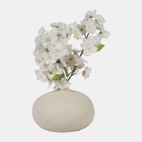Cer, 5" Round Volcanic Vase, Cotton