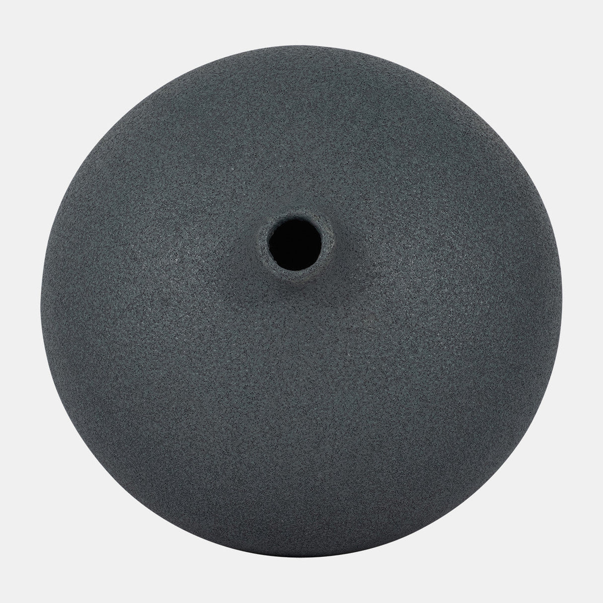 Cer, 5" Round Volcanic Vase, Denim Navy Blue