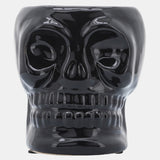 Cer, 5" Skull Vase, Black