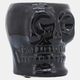 Cer, 5" Skull Vase, Black