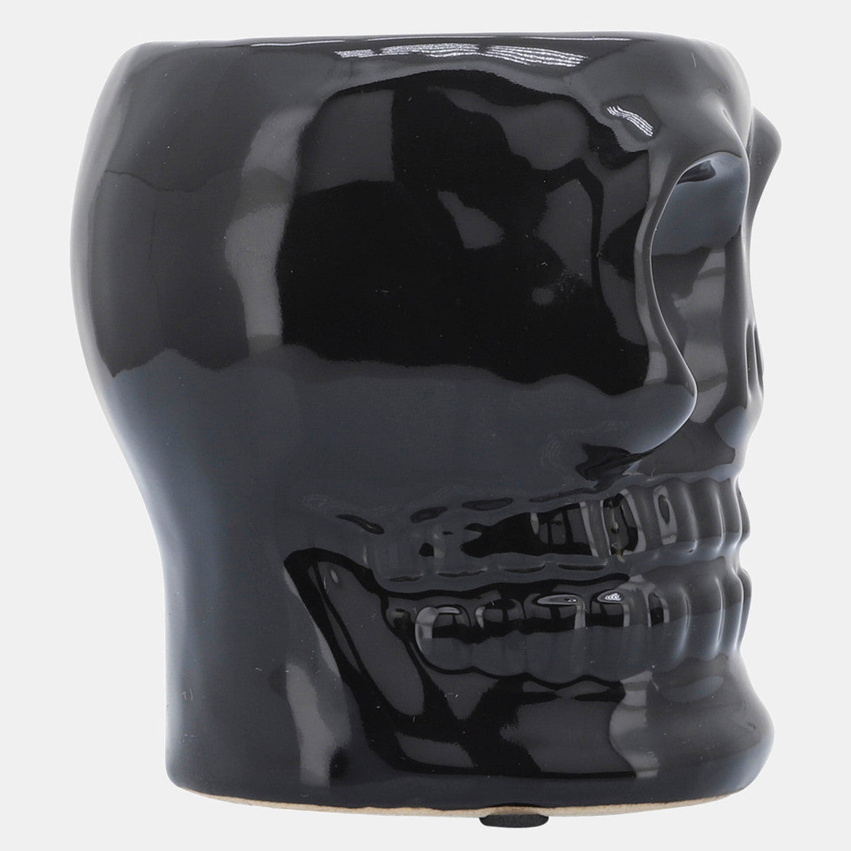 Cer, 5" Skull Vase, Black