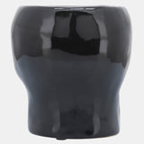 Cer, 5" Skull Vase, Black