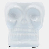 Cer, 5" Skull Vase, White