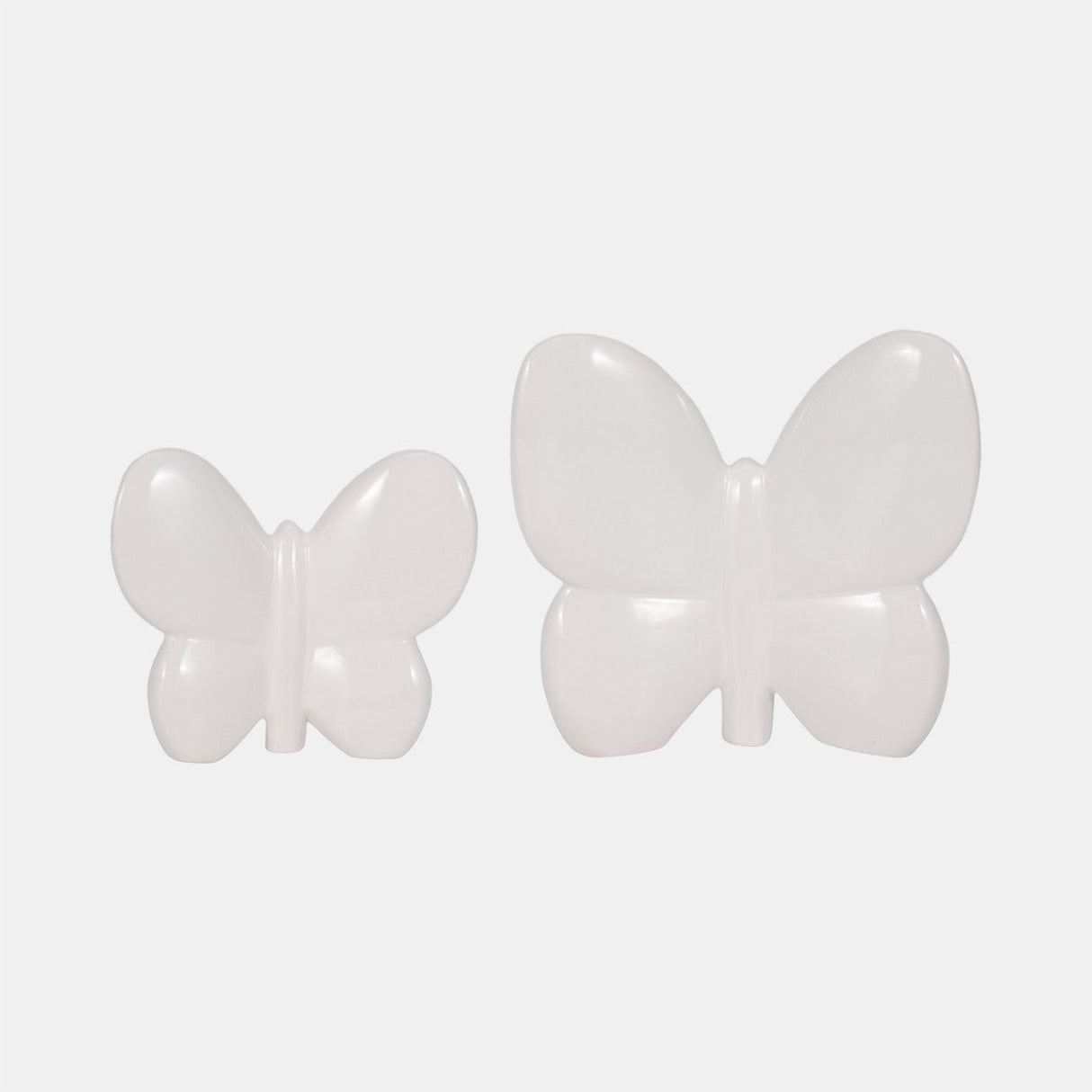 Cer, 6" Balloon Butterfly, White