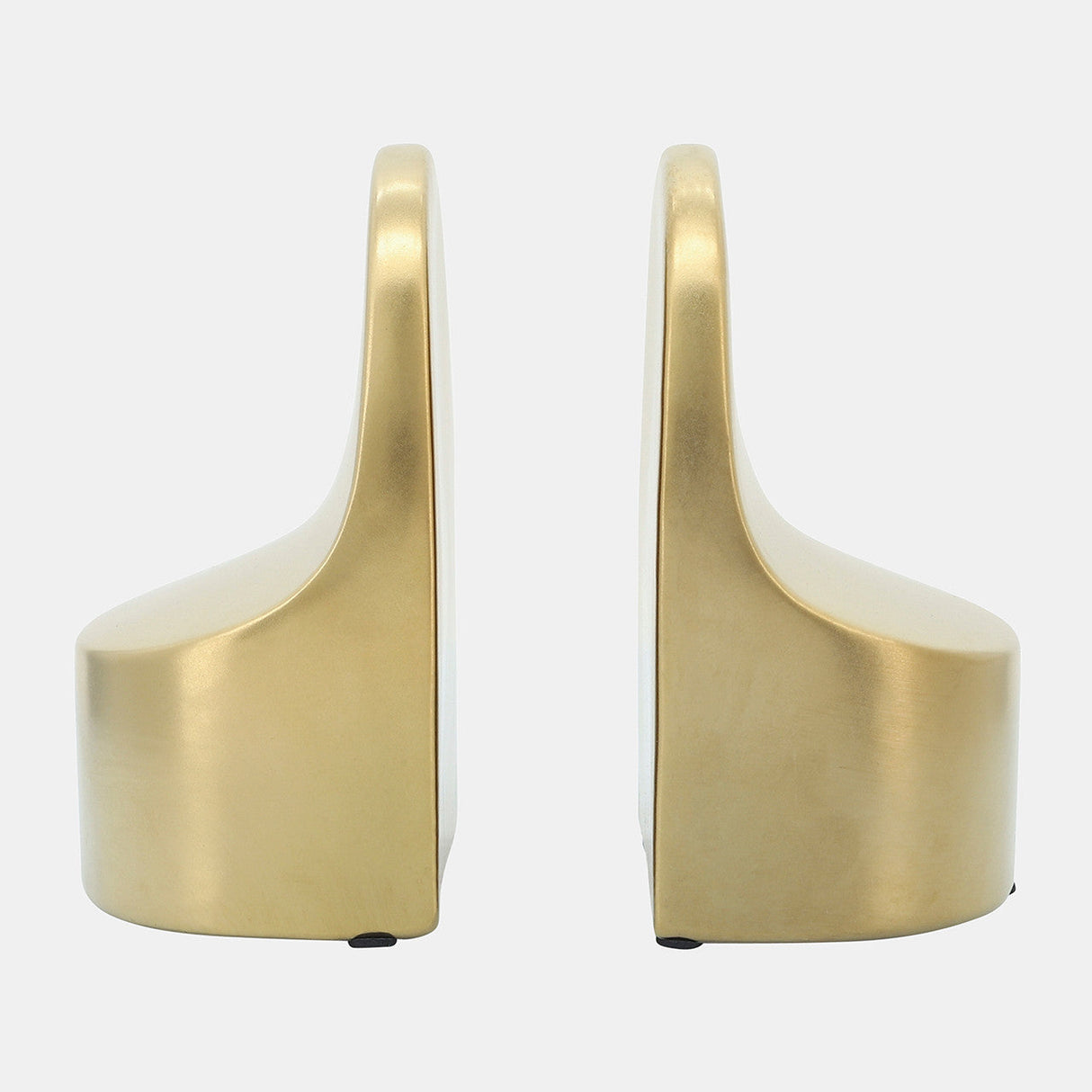 Cer, 6"h Contemporary Bookends, Gold