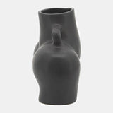 Cer, 6" Half Body Vase, Black