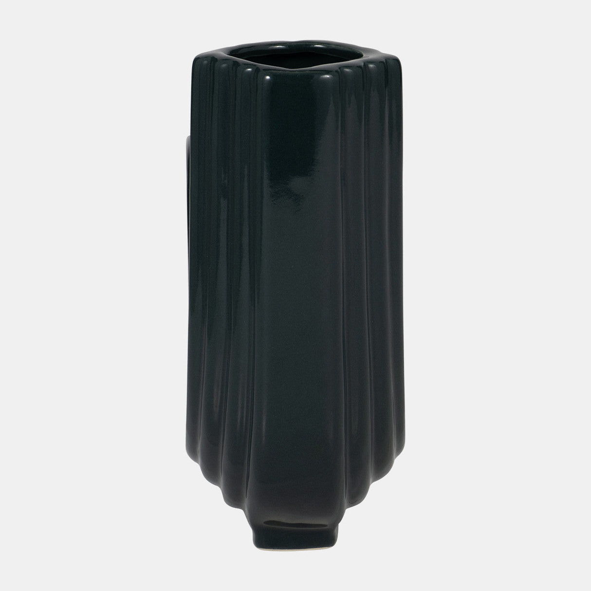 Cer, 6" Loopy Vase, Forest Green