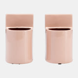 Cer, 6" Pouch Bookends, Blush