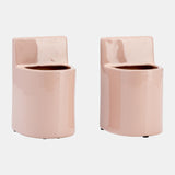 Cer, 6" Pouch Bookends, Blush