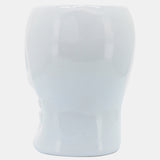 Cer, 6" Skull Vase, White