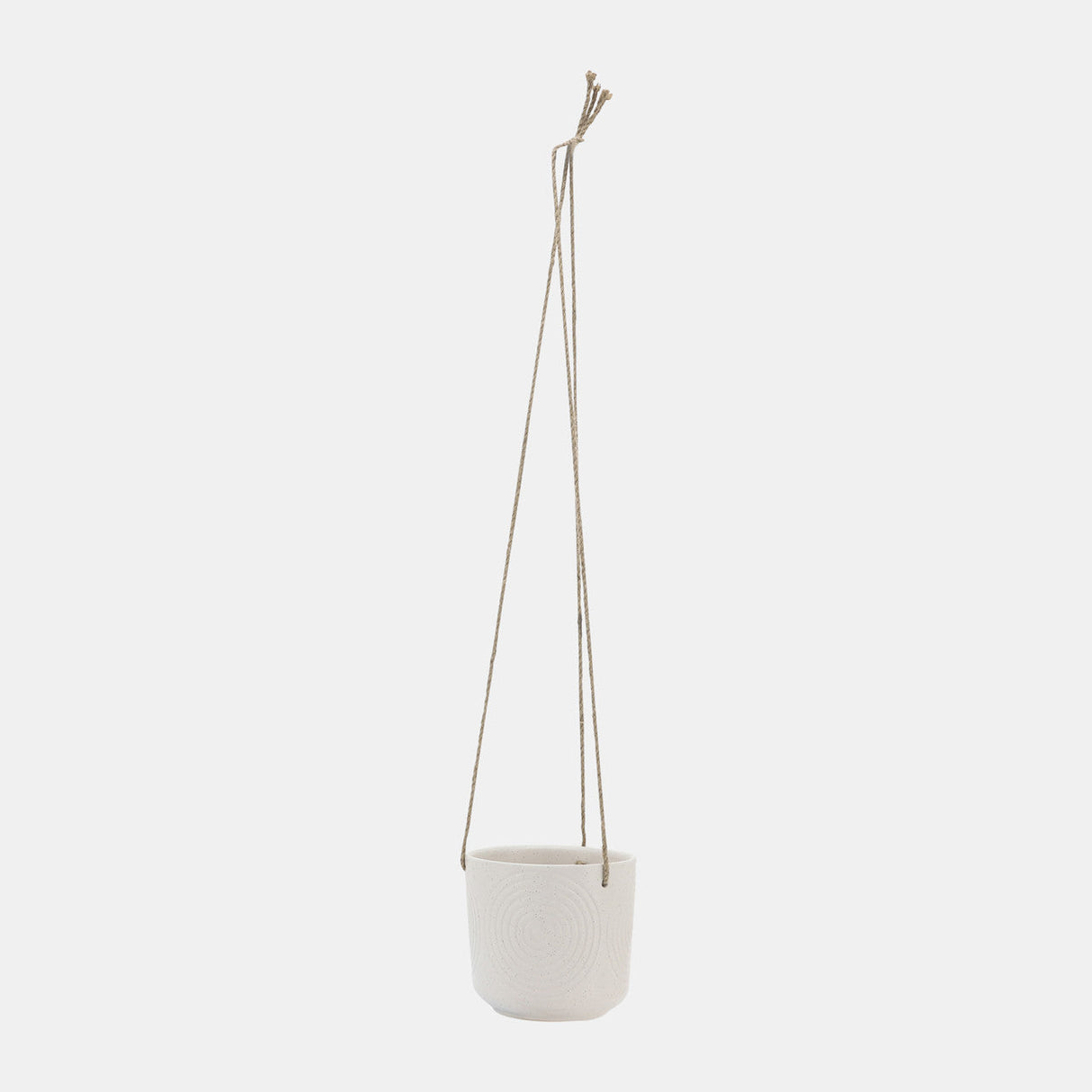 Cer, 6" Vector Hanging Planter, White