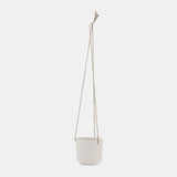 Cer, 6" Vector Hanging Planter, White