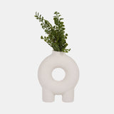 Cer, 7" Donut Footed Vase, Cotton