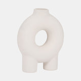 Cer, 7" Donut Footed Vase, Cotton