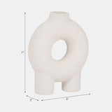 Cer, 7" Donut Footed Vase, Cotton