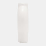 Cer,7",donut Footed Vase,white