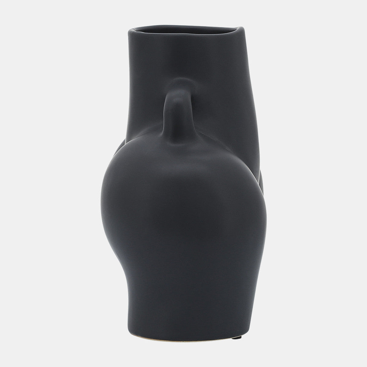 Cer, 7" Half Body Vase, Black