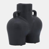 Cer, 7" Half Body Vase, Black