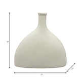 Cer, 7" Half Dome Vase, Cotton