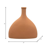 Cer, 7" Half Dome Vase, Terracotta