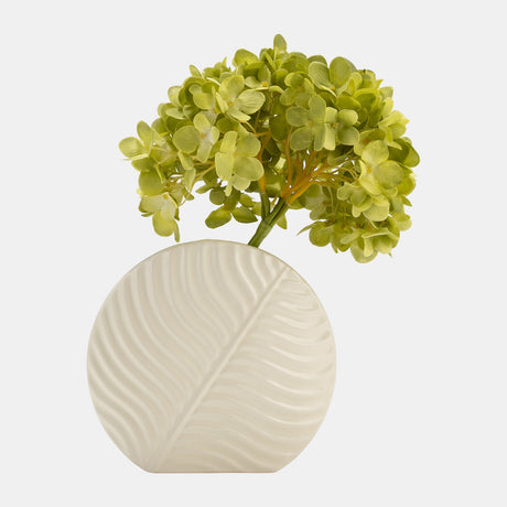 Cer, 7" Round Botanical Vase, Cotton