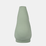 Cer, 7" Short Open Cut-out Nomad Vase, Dark Sage