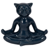 Cer, 7" Yoga Cat, Navy Blue