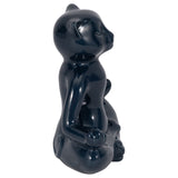 Cer, 7" Yoga Cat, Navy Blue