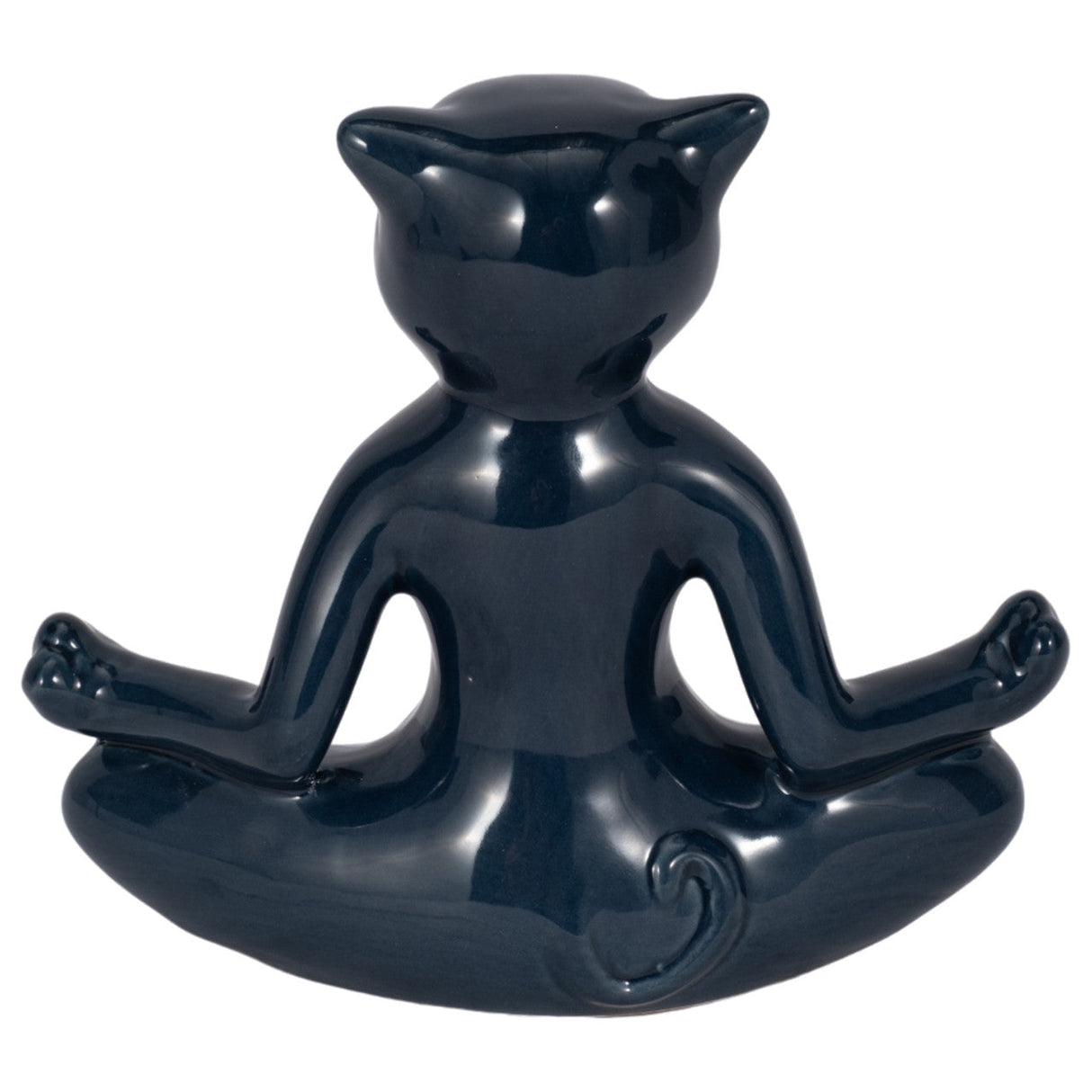 Cer, 7" Yoga Cat, Navy Blue