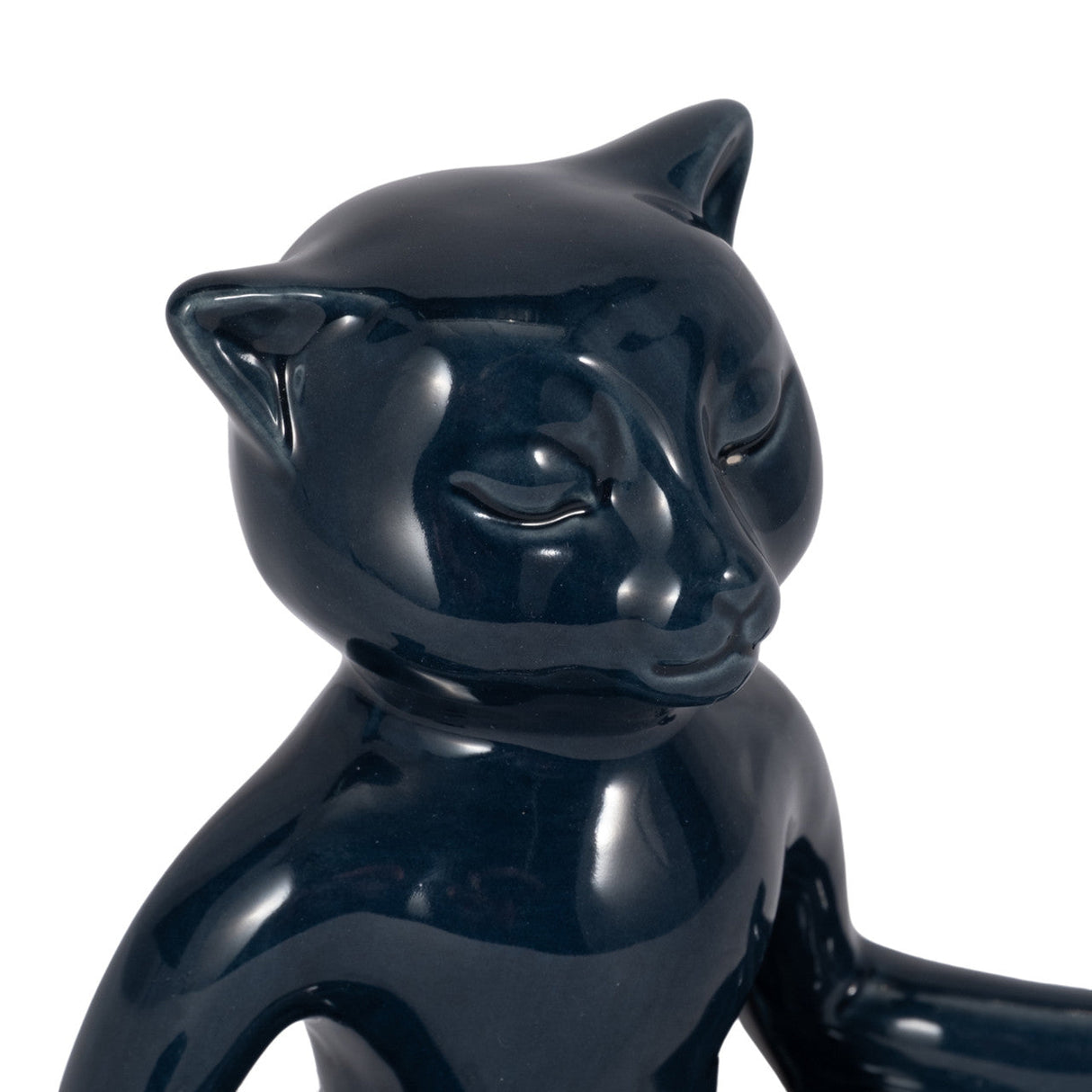 Cer, 7" Yoga Cat, Navy Blue