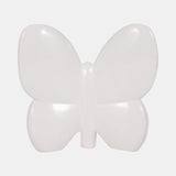 Cer, 8" Balloon Butterfly, White