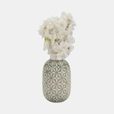 Cer, 8" Daisy Vase, Dark Sage