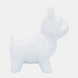 Cer, 8" Dog Table Deco, White