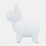 Cer, 8" Dog Table Deco, White