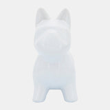 Cer, 8" Dog Table Deco, White