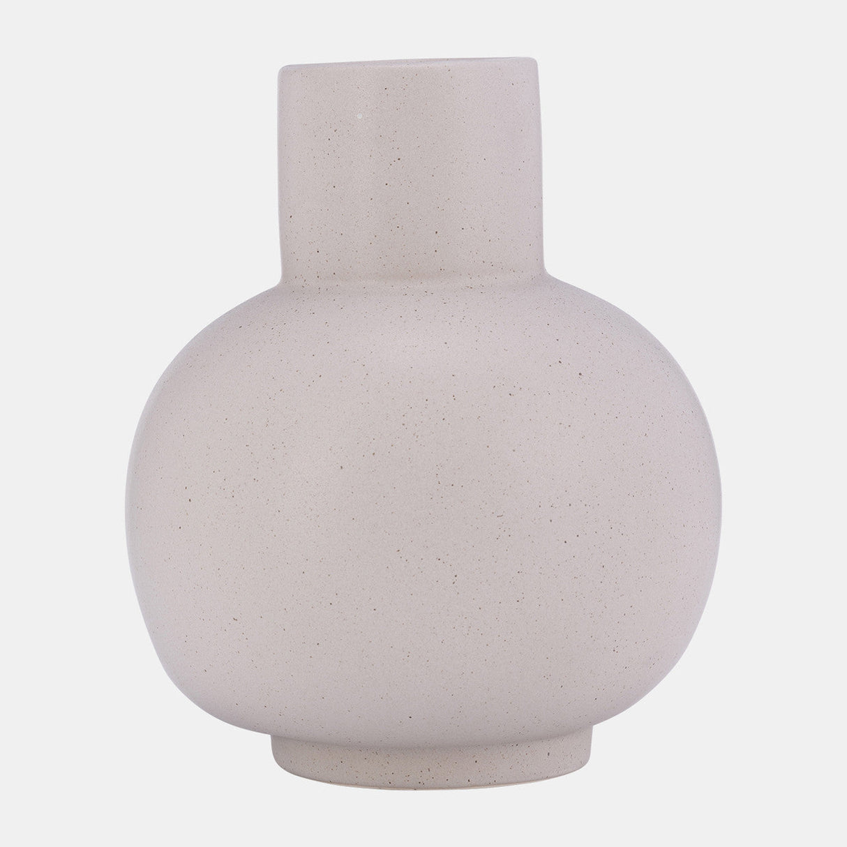 Cer, 8"h Bulbous Vase, Gray