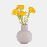 Cer, 8"h Bulbous Vase, Gray