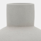 Cer, 8"h Bulbous Vase, White