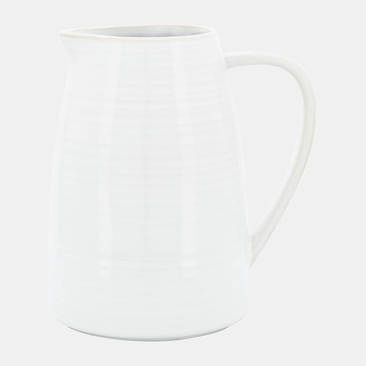 Cer, 8"h Pitcher, White