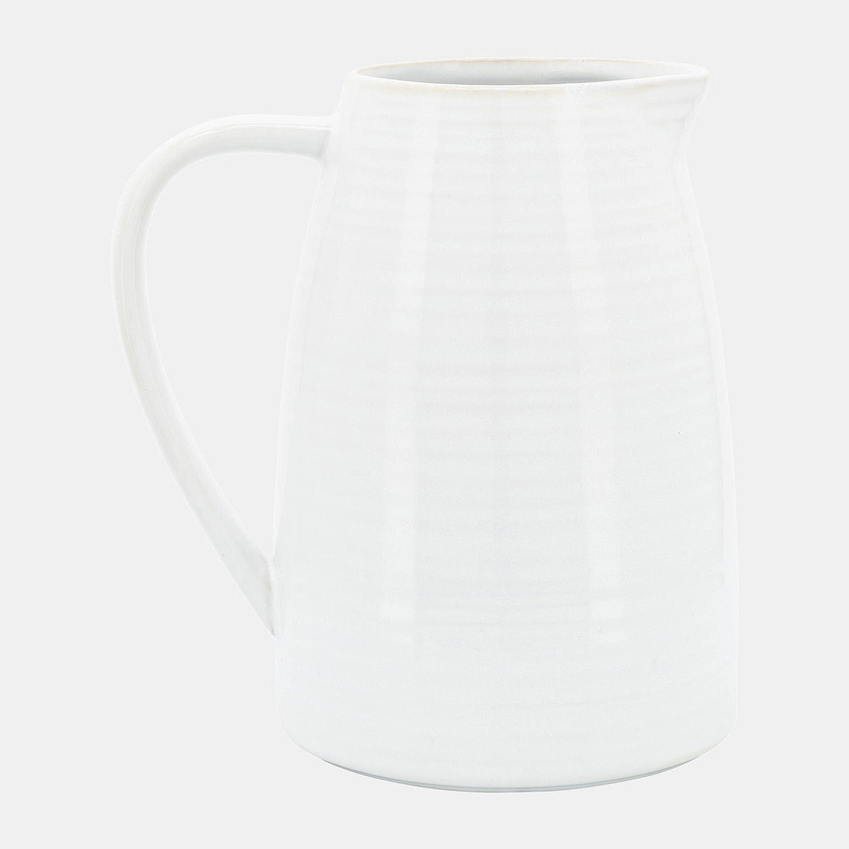 Cer, 8"h Pitcher, White