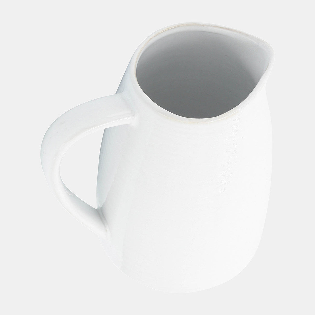 Cer, 8"h Pitcher, White