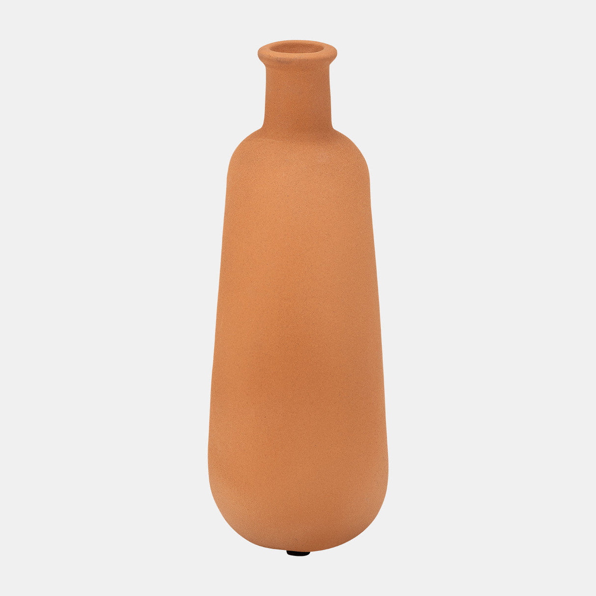 Cer, 8"h Round Cut-out Vase, Terracotta