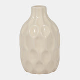 Cer, 8" Honeycomb Dimpled Vase, Cotton