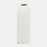 Cer, 8" Horseshoe Vase, White