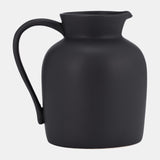 Cer, 8" Pitcher Vase, Black