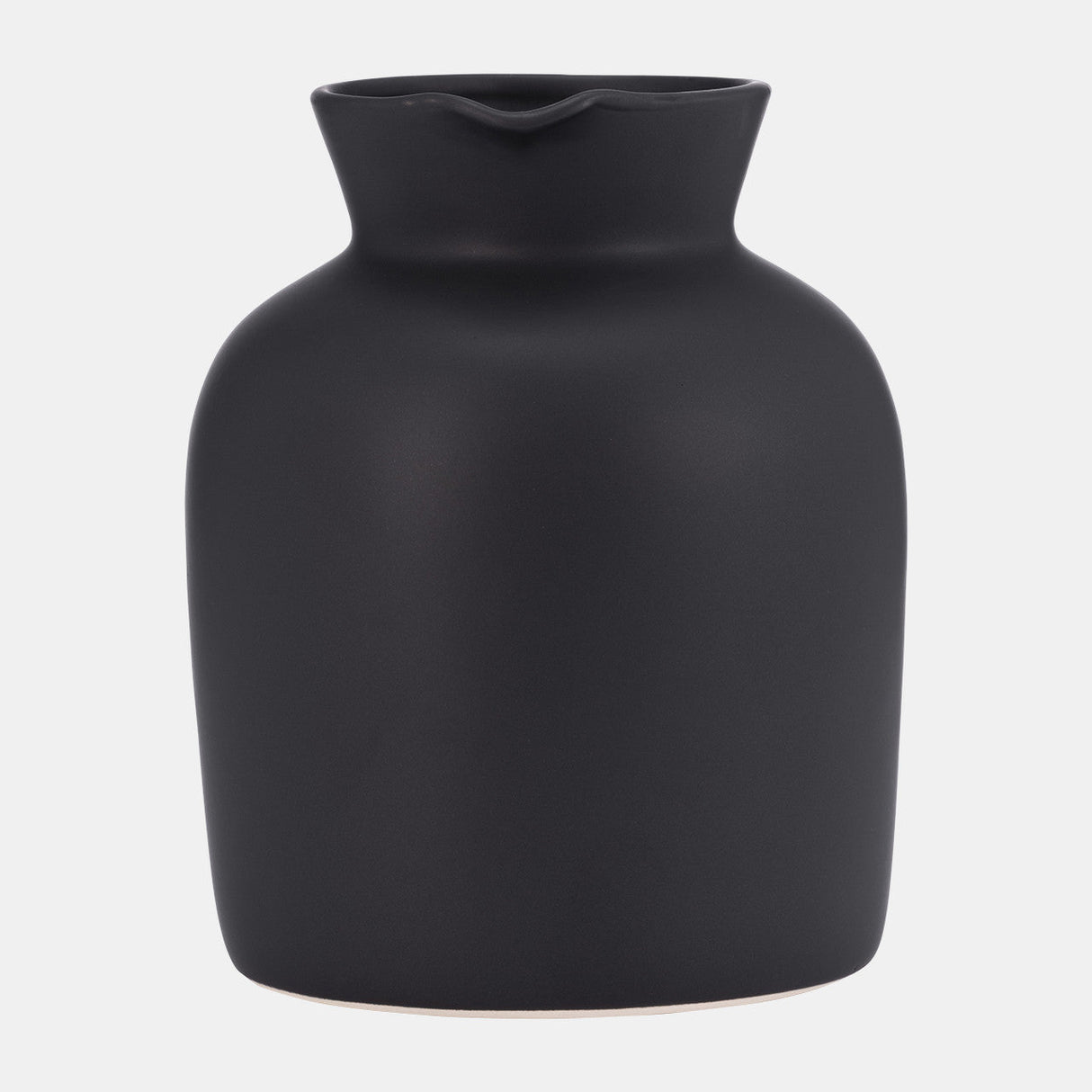 Cer, 8" Pitcher Vase, Black