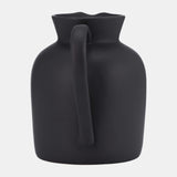 Cer, 8" Pitcher Vase, Black