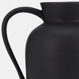 Cer, 8" Pitcher Vase, Black