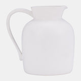 Cer, 8" Pitcher Vase, White